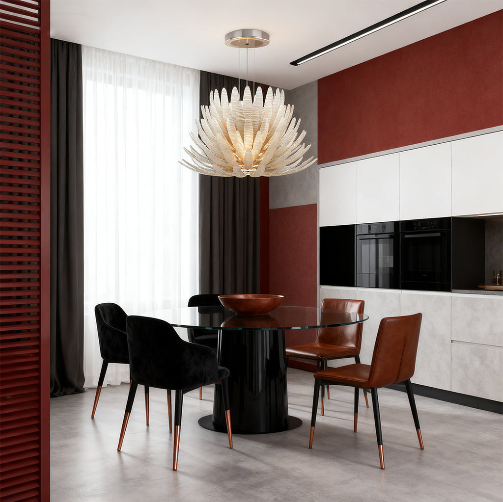 Deco Chandelier Luxury Stainless Steel Glass Ceiling Light