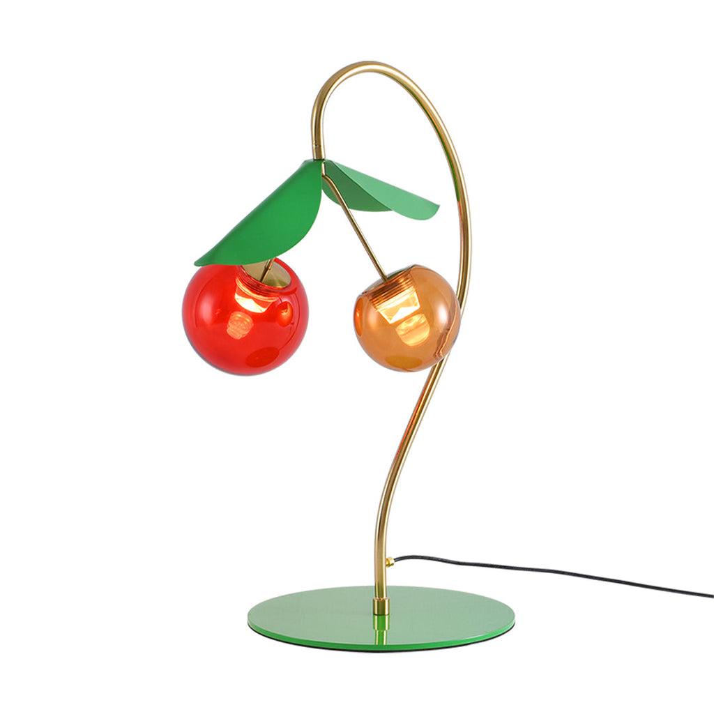 Stained Glass LED Table Lamps - Modern Nordic Dual-Head Cherry Design