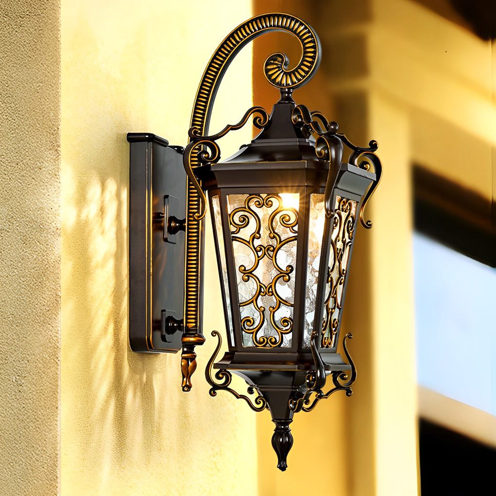 Antique Waterproof Outdoor Wall Sconce - European Lantern Design