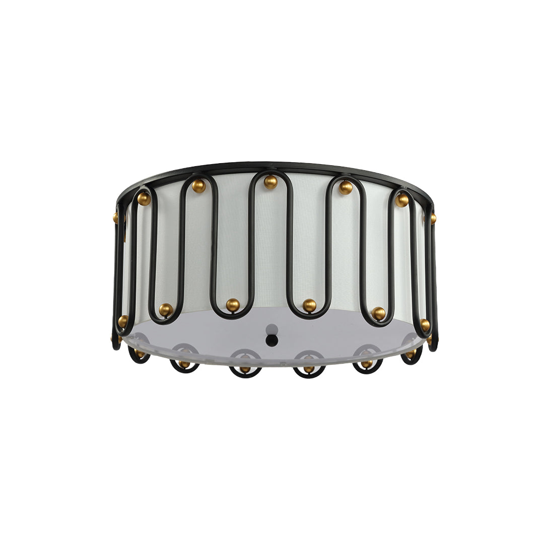 Vintage Drum Ceiling Light Flush Mount - Unique American Round Fixture
