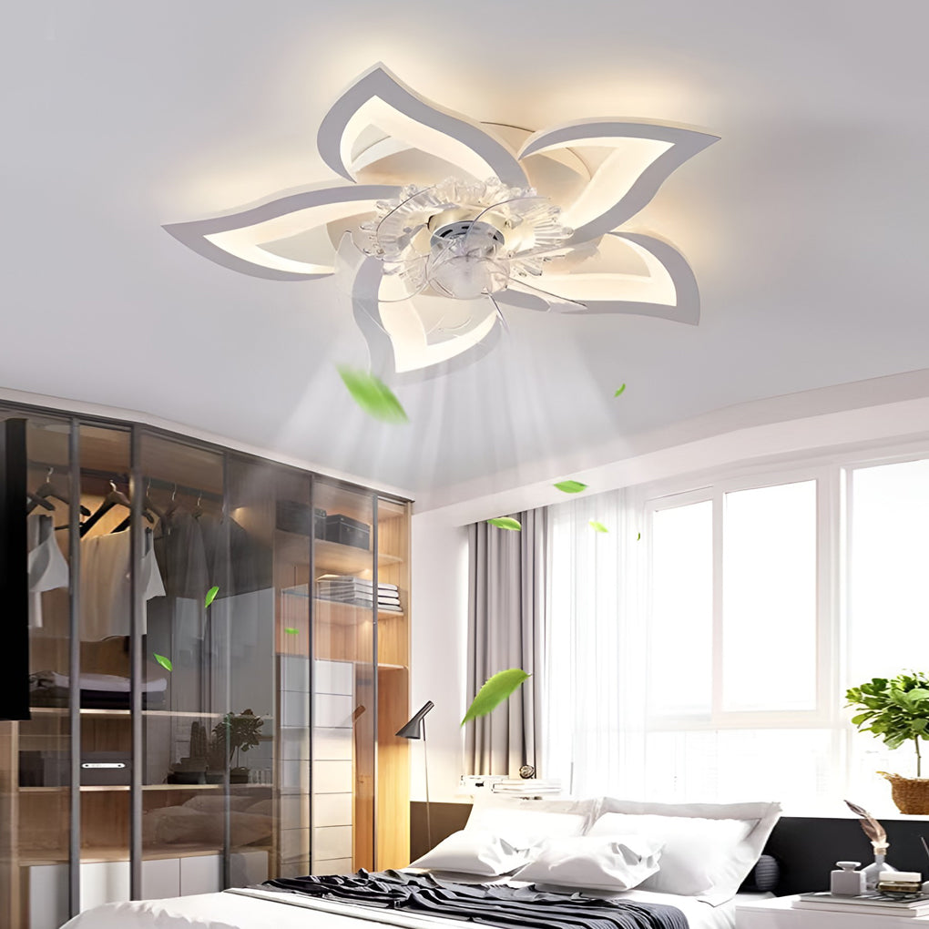 Nordic LED Ceiling Fan with Lights - Modern Home Decor