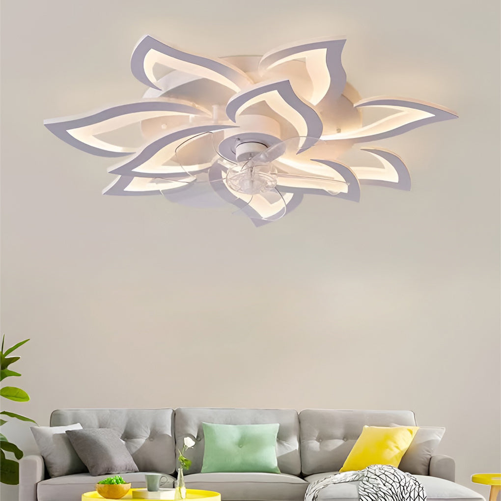 Nordic LED Ceiling Fan with Lights - Modern Home Decor