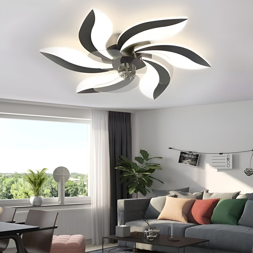 Nordic LED Ceiling Fan with Lights - Modern Home Decor
