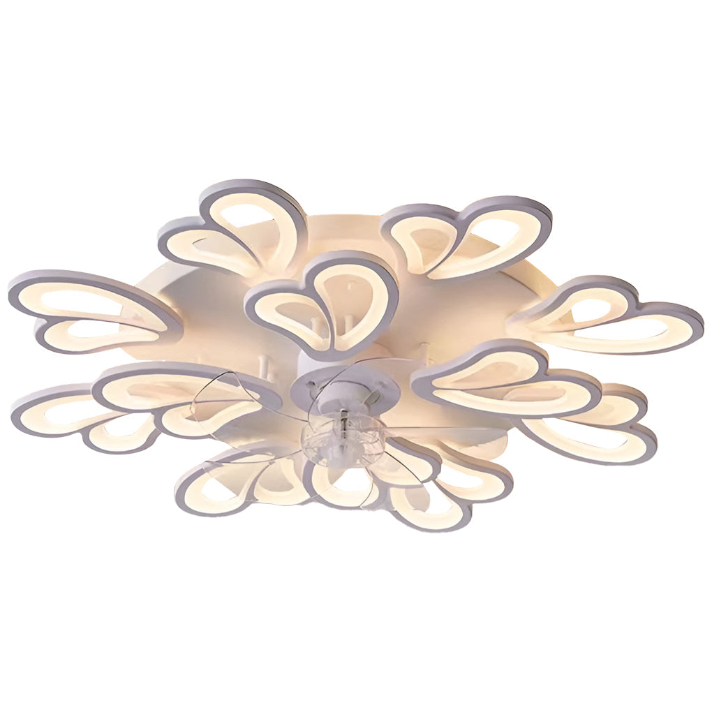 Nordic LED Ceiling Fan with Lights - Modern Home Decor