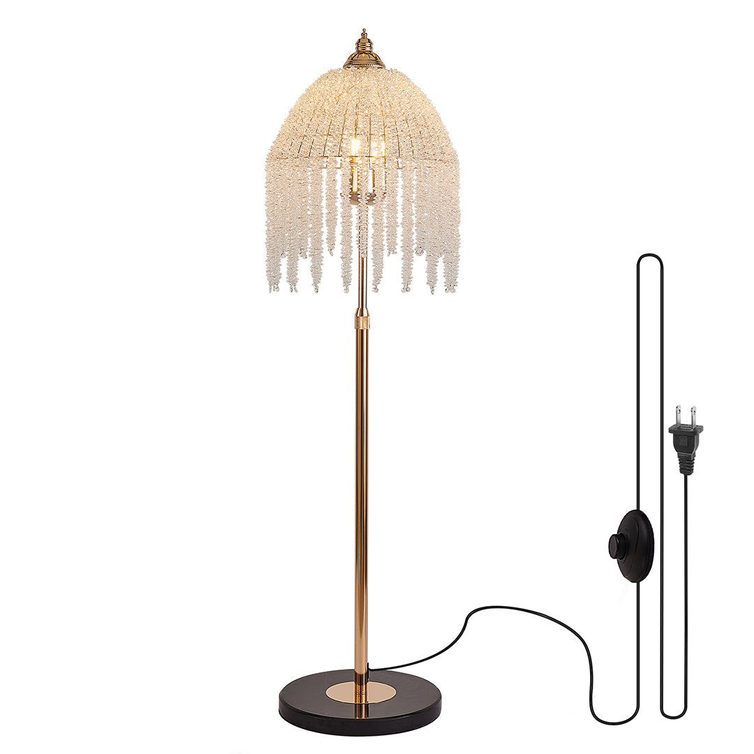 Luxury LED Floor Crystal Lamp - Decorative Hardware Lighting