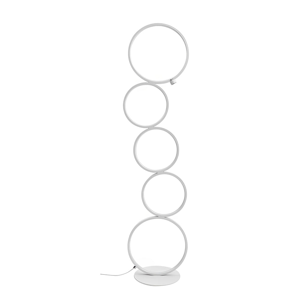 Five-Ring Layered Art Floor Lamp - Decorative Lighting for Home Decor
