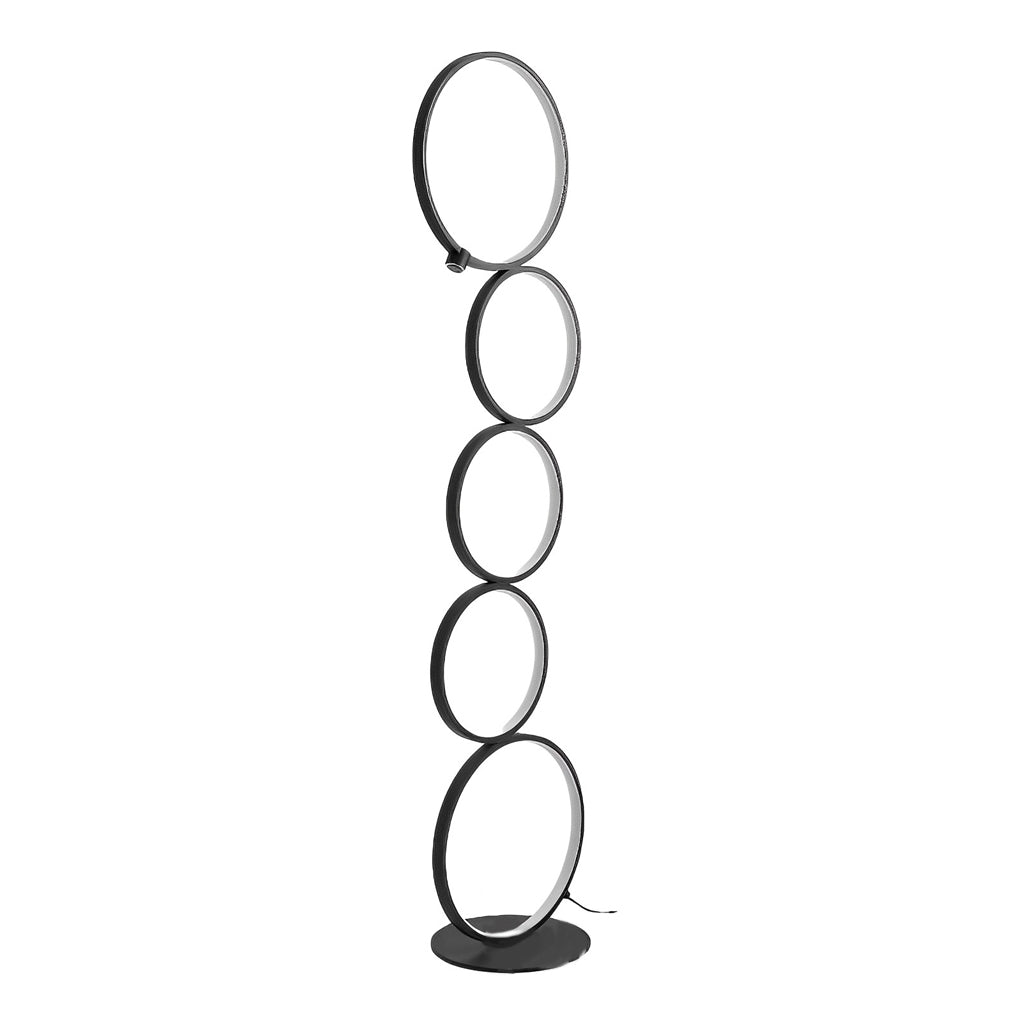 Five-Ring Layered Art Floor Lamp - Decorative Lighting for Home Decor