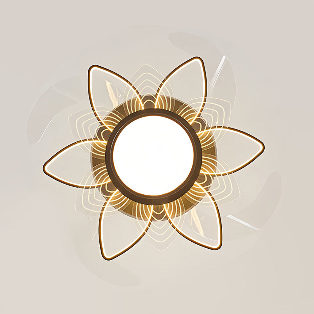 Black Modern Ceiling Fan with Light - Minimalist Iron Design