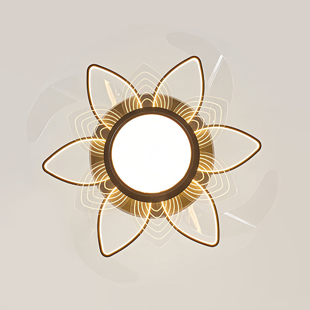 Black Modern Ceiling Fan with Light - Minimalist Iron Design
