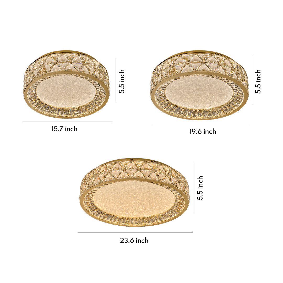 Luxury Crystal Flush Mount Ceiling Light | Decorative Lighting Fixture