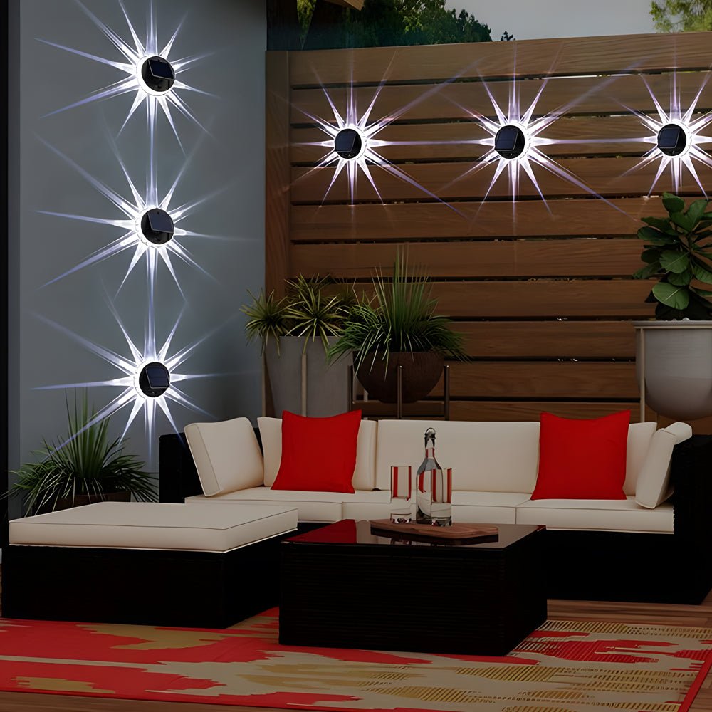 Outdoor Solar Petal Wall Lamp for Patio Lighting
