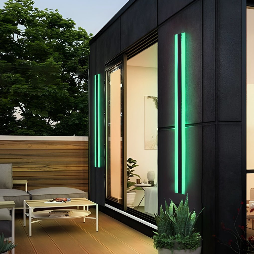 RGB Waterproof LED Linear Wall Light - Modern Metal Fixture