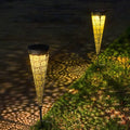 Decorative Solar Garden Stake Lights - 2 Pack Floral Patterned Outdoor Decor