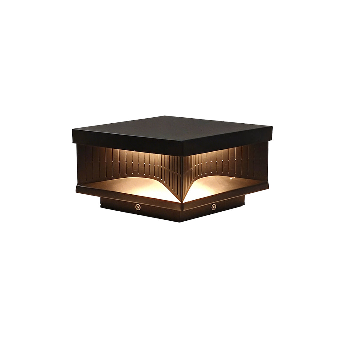 Square Outdoor Pillar Lights - Decorative LED Stripe Lighting