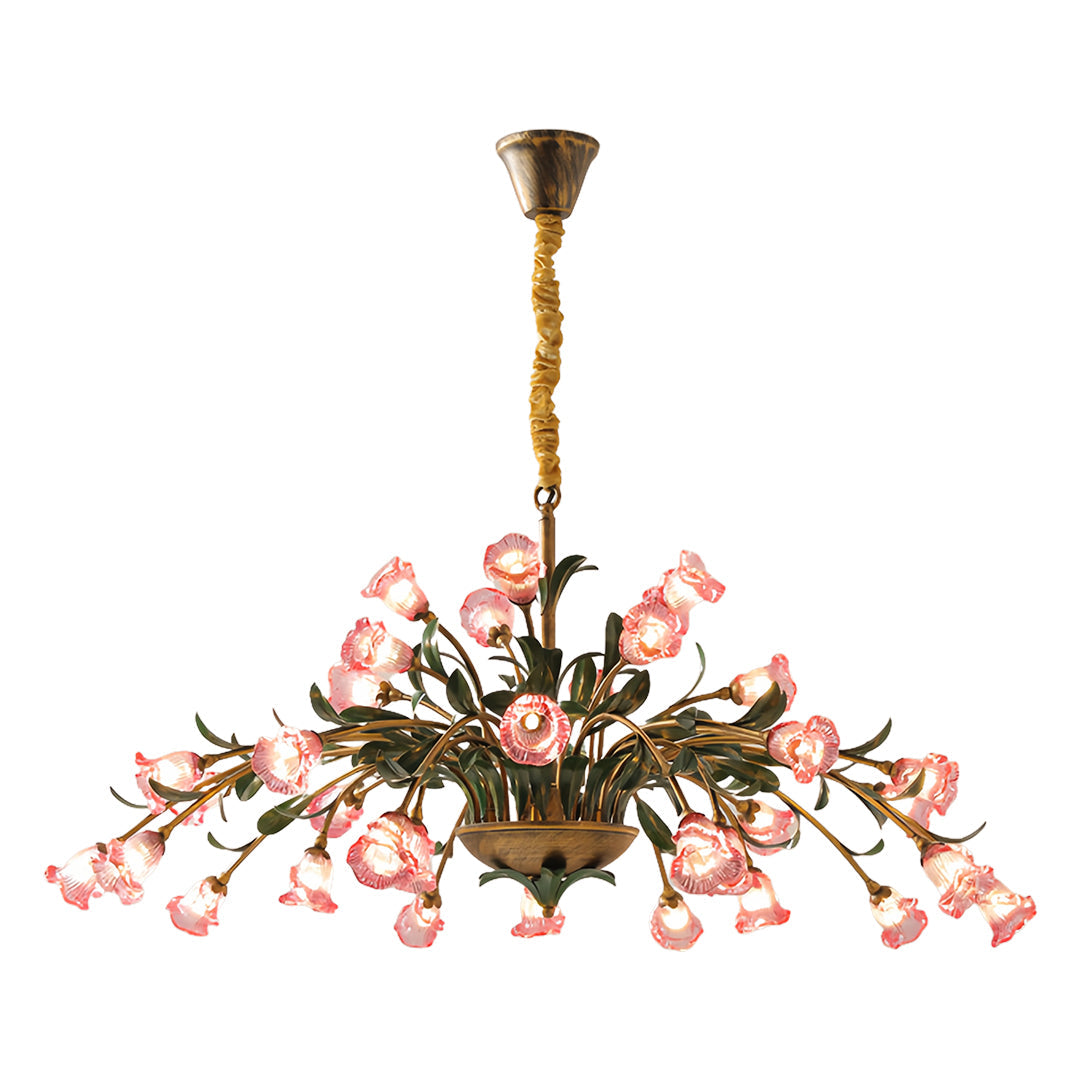 Vintage Floral Chandelier Rustic Branch Ceiling Light