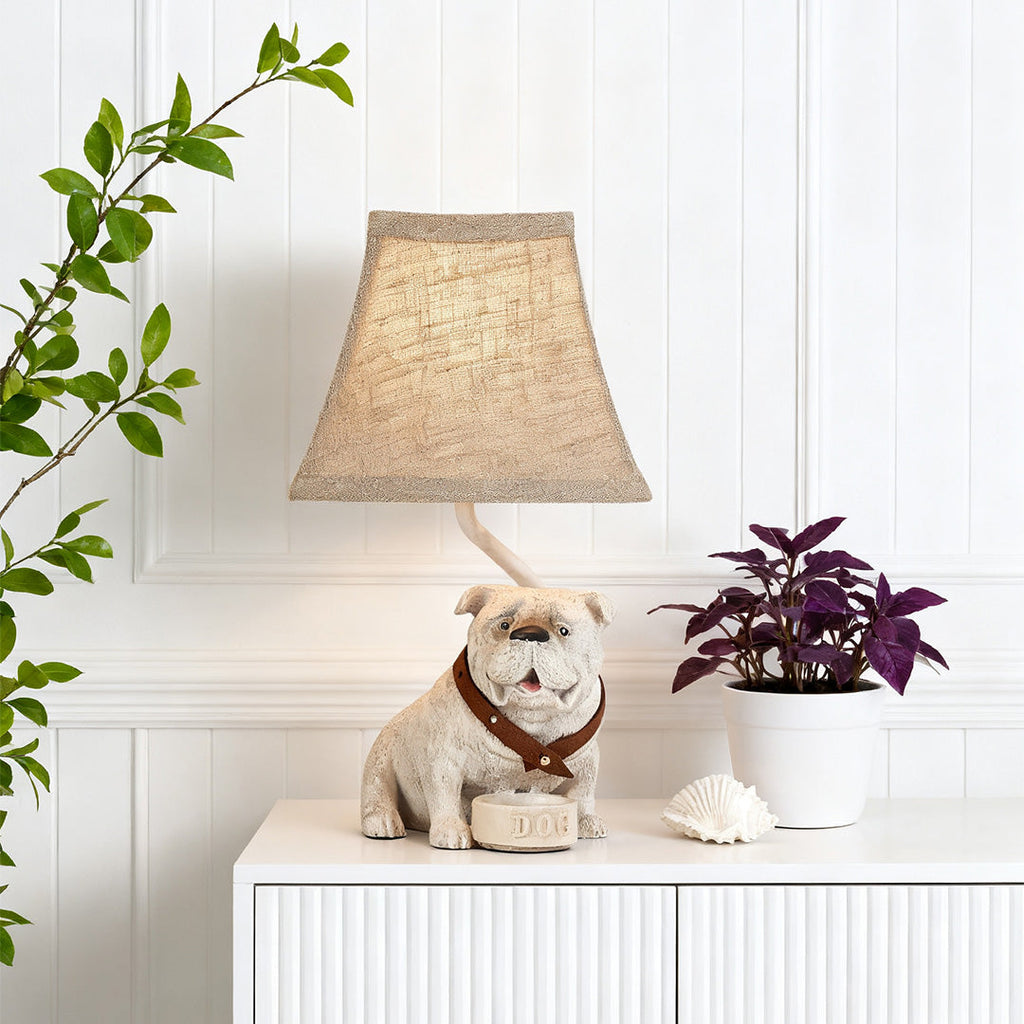 Mid-Century Dog Table Lamp - Elegant White Resin Light Fixture

Add a touch of style to your home with this mid-century dog table lamp. Crafted from elegant white resin, it serves as both a decorative piece and a functional light source. Perfect for dog l