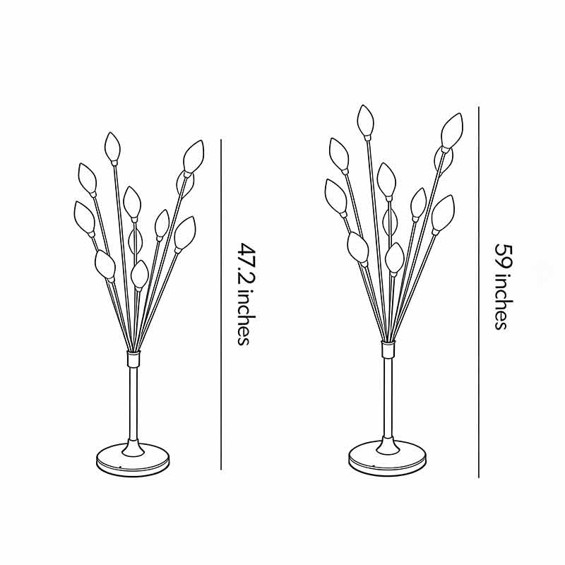 6 PCS Olive Fruit Iron Floor Lamps Wedding Decor Prop Lights