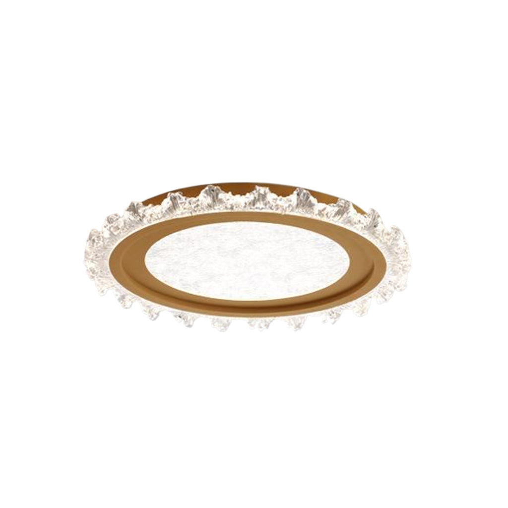 White Round LED Ceiling Light - Ultra-Thin Flush Mount, Full Spectrum Lighting