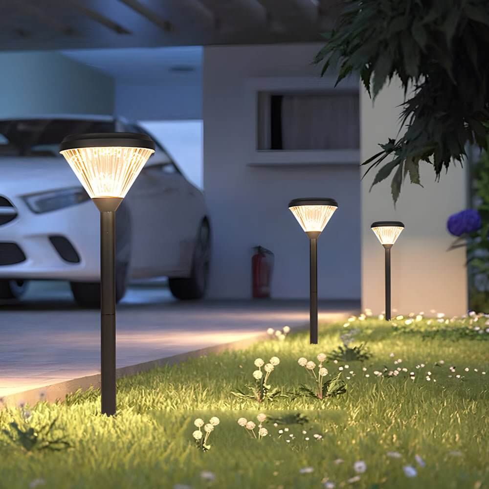 Deluxe Solar LED Garden Pathway Lights - Diamond Trim Design 27.6-Inch

Illuminate your outdoor space with our Deluxe Black Solar LED Garden Pathway Lights featuring a stunning diamond trim design. Standing 27.6 inches tall, these energy-efficient solar l