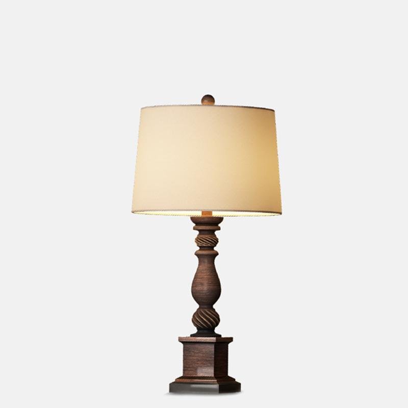 Rustic Bronze Resin Traditional Table Lamp - 24 Inch Home Décor Lighting