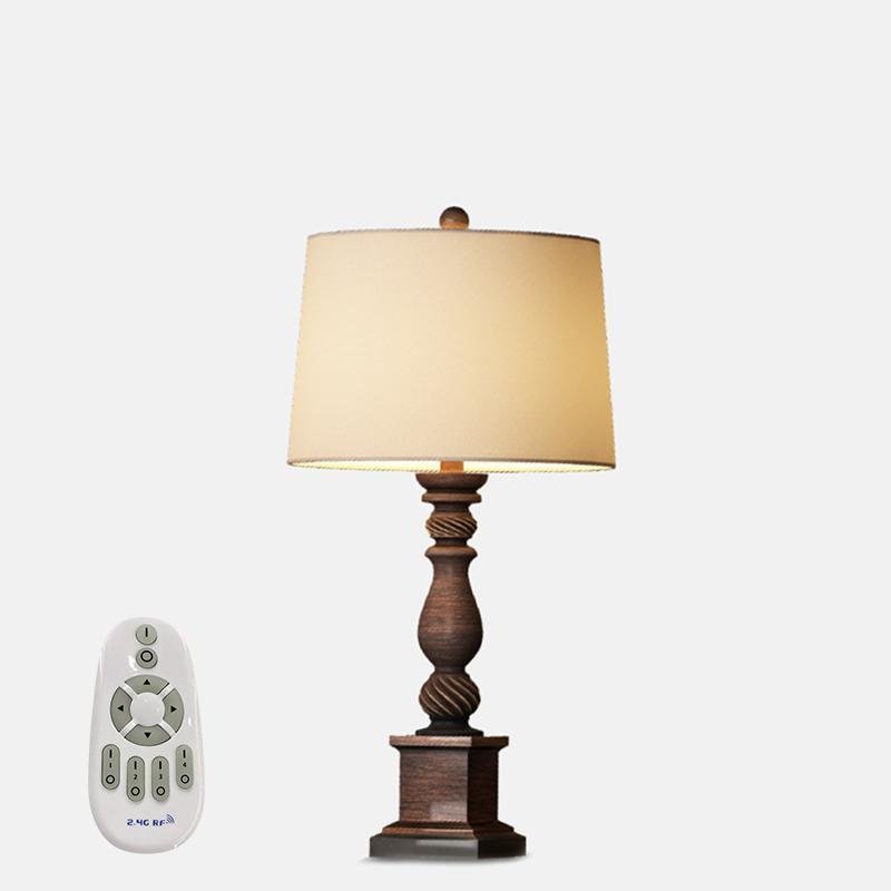 Rustic Bronze Resin Traditional Table Lamp - 24 Inch Home Décor Lighting