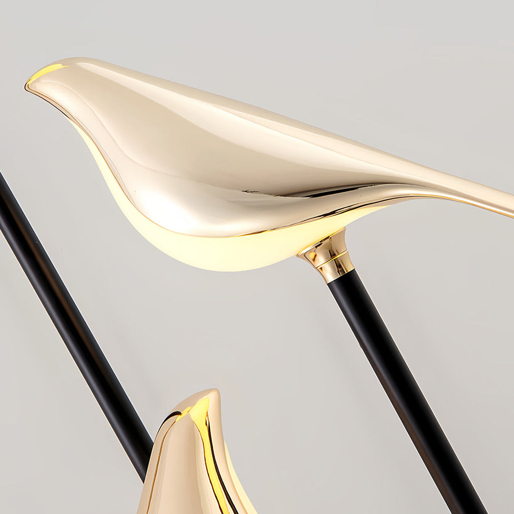 Bird Floor Lamp - 3-Head Contemporary Accent Lamp, Artistic Modern Lighting