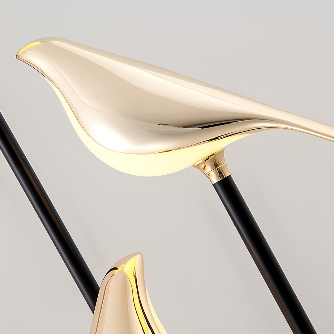Bird Floor Lamp - 3-Head Contemporary Accent Lamp, Artistic Modern Lighting