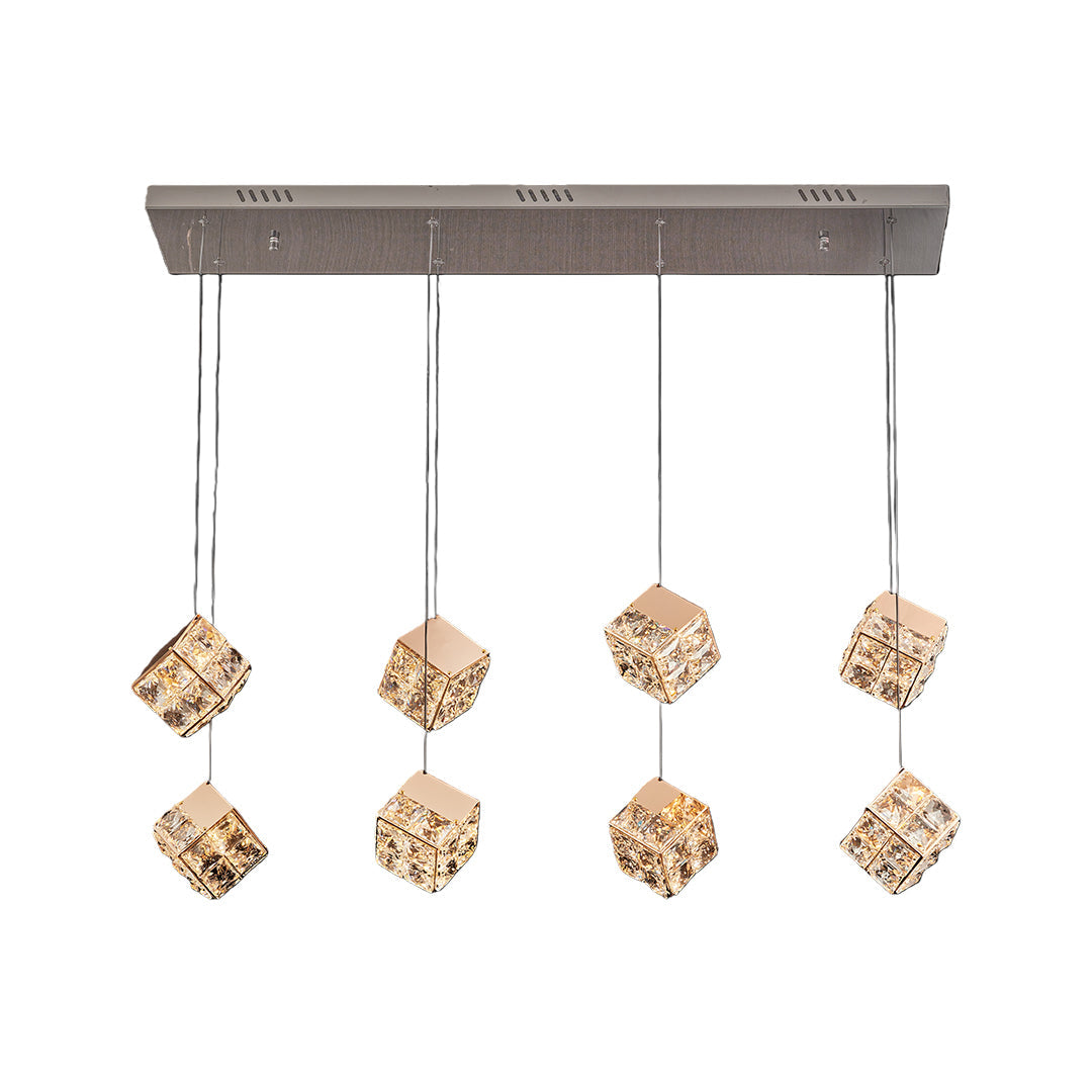Luxury Crystal Chandelier Rubik's Cube Ceiling Light