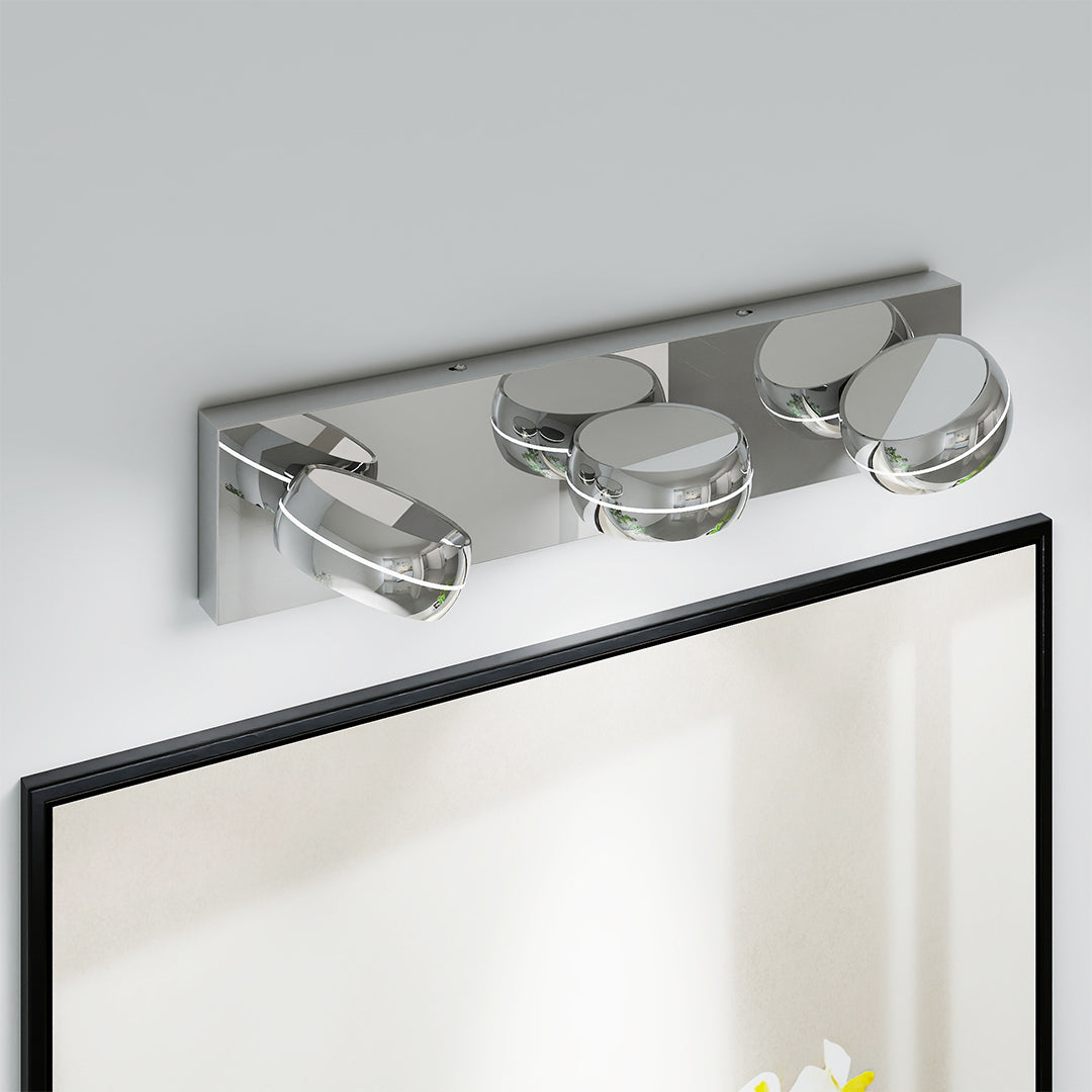 Chrome Bathroom Vanity Light Luxury Minimalist Aluminum Mirror Light Modern Fixtures LED Lighting for Home Decor Stylish Wall Sconce Bright Illumination Contemporary Design Adjustable Anti-Rust High-Quality Finish Energy-Efficient Bathroom Lighting Elegan