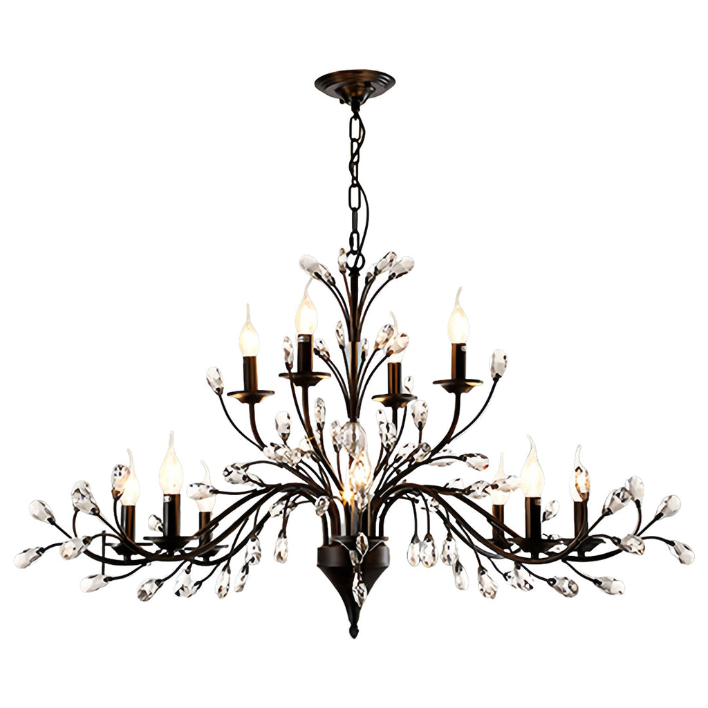 Contemporary Candle Chandelier LED Candelabra Ceiling Light