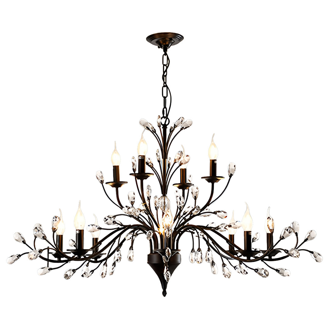 Contemporary Candle Chandelier LED Candelabra Ceiling Light
