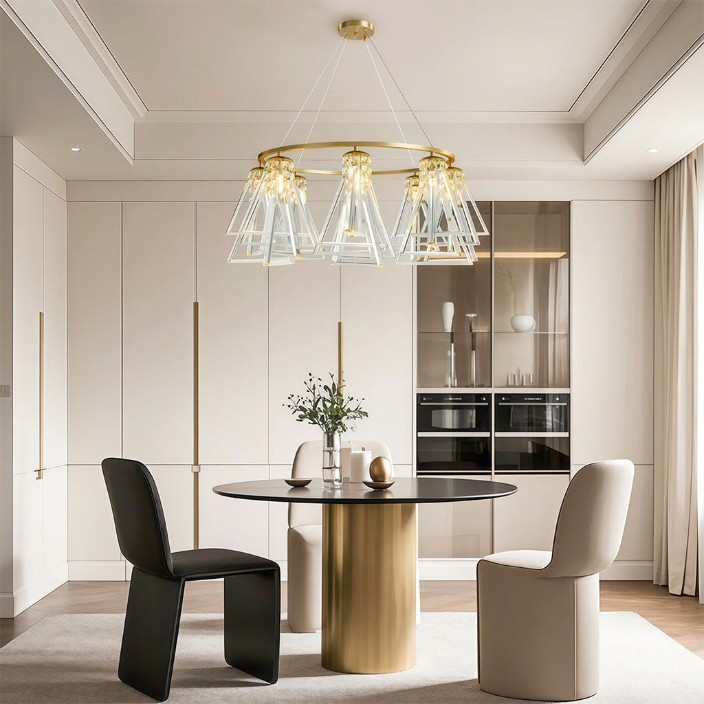 Contemporary Crystal Chandelier Minimalist Ceiling Light