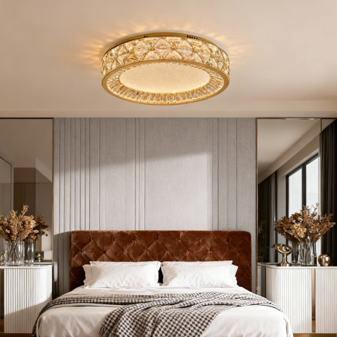 Luxury Crystal Flush Mount Ceiling Light | Decorative Lighting Fixture