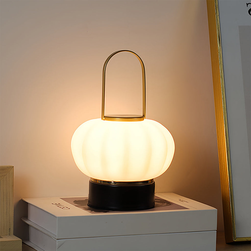 Nordic LED Lantern Table Lamp - Rechargeable Accent Light for Atmosphere Decor