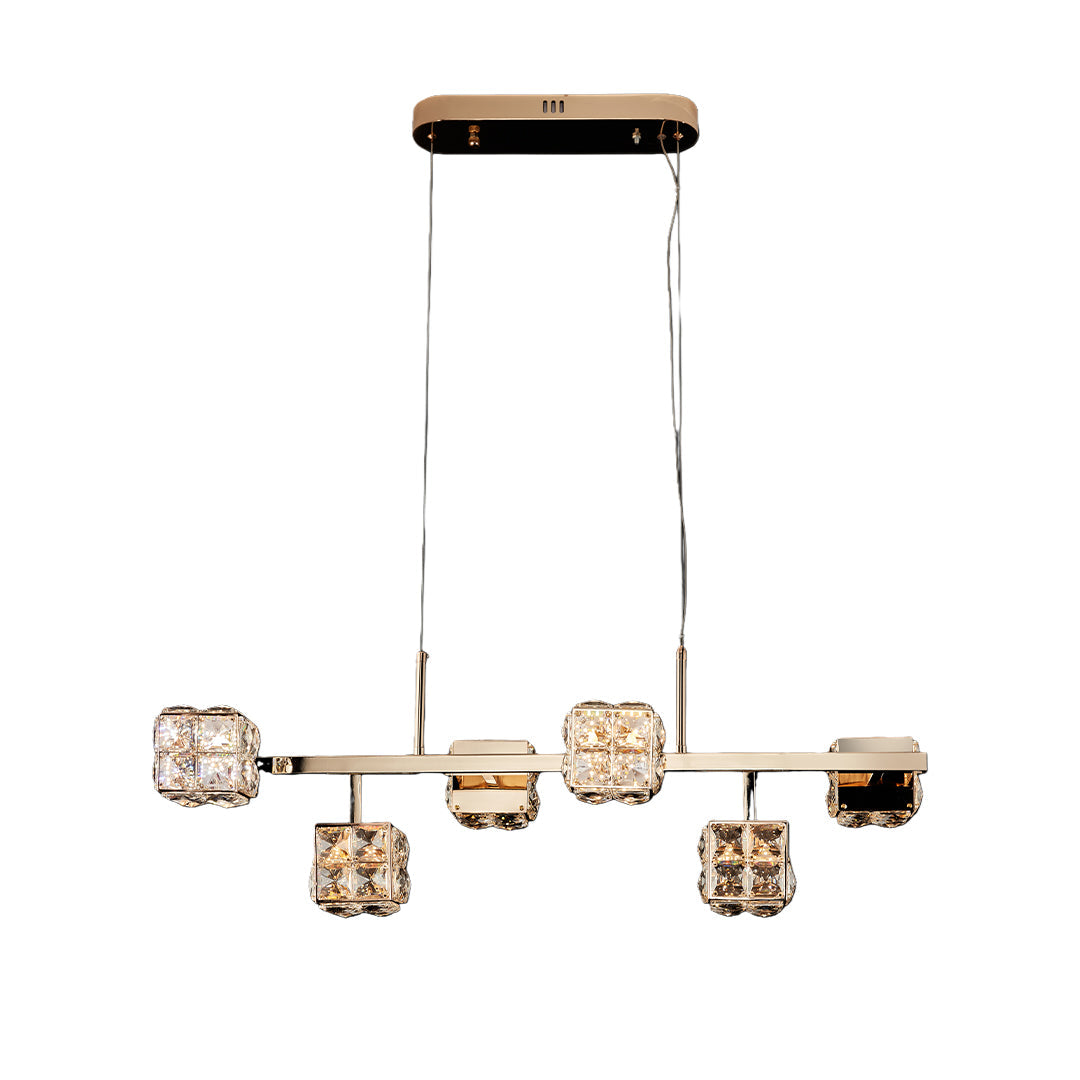 Luxury Crystal Cube Chandelier Modern Ceiling Light