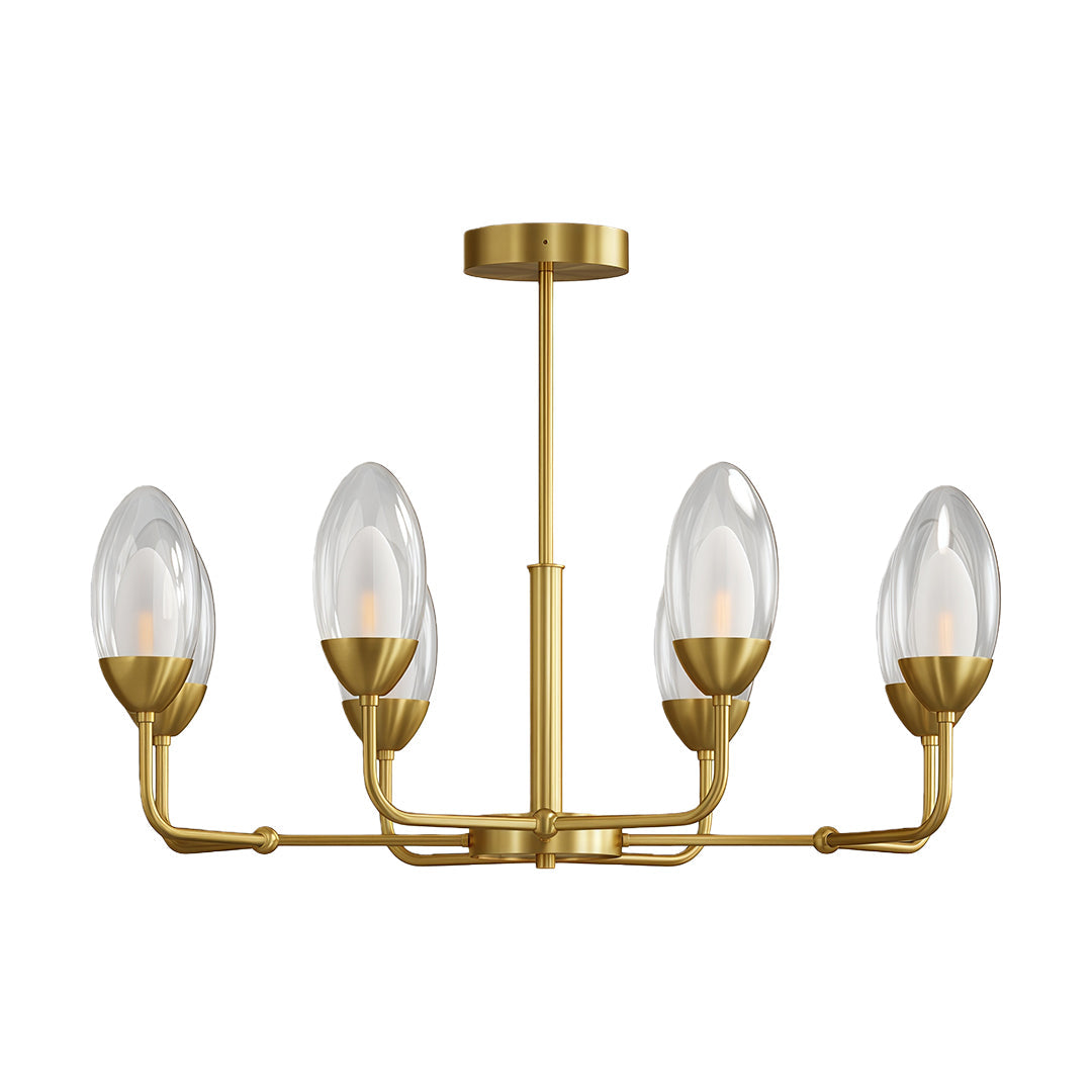 Modern Minimalist Copper Chandelier – Luxury Ceiling Light Fixture