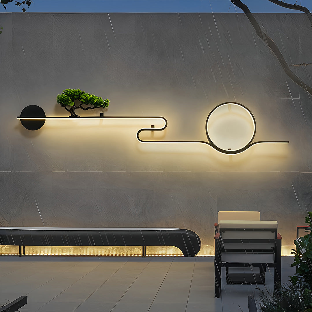 Retro Waterproof LED Wall Sconce - Outdoor Tree Landscape Light
