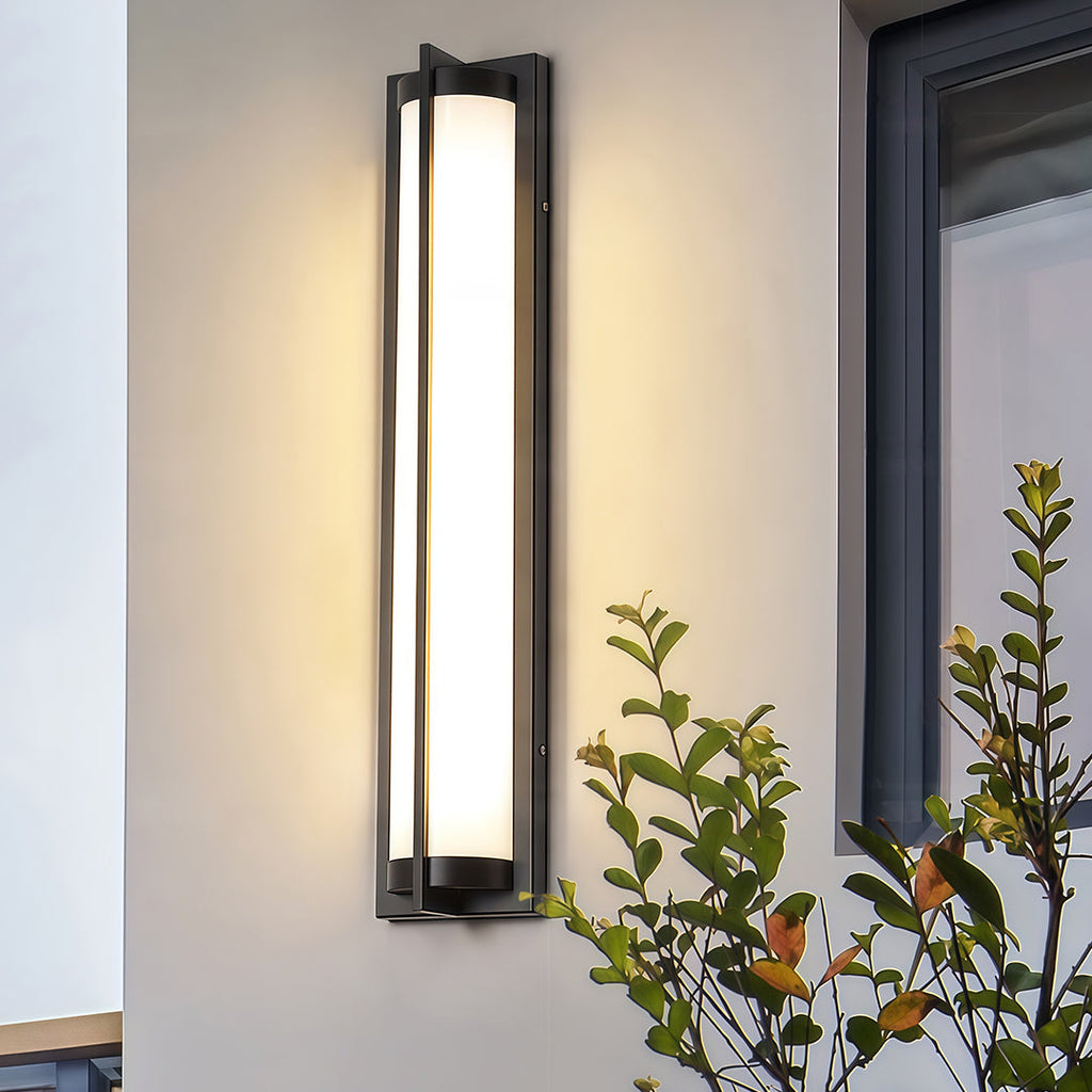 Black Modern Minimalist Waterproof Outdoor Wall Sconce Lamp