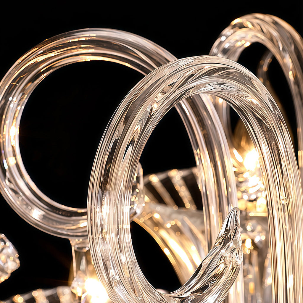 French Elegant Art Glass Chandelier | Luxury Ceiling Light Fixtures