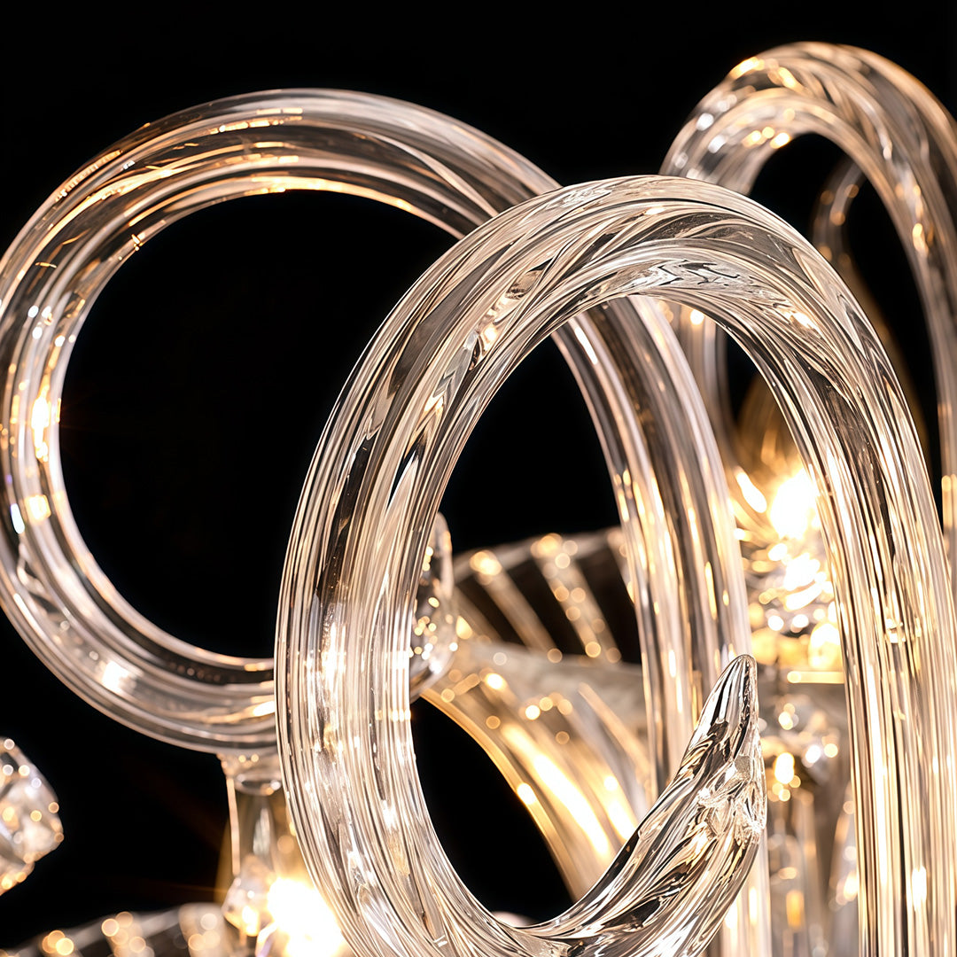 French Elegant Art Glass Chandelier | Luxury Ceiling Light Fixtures