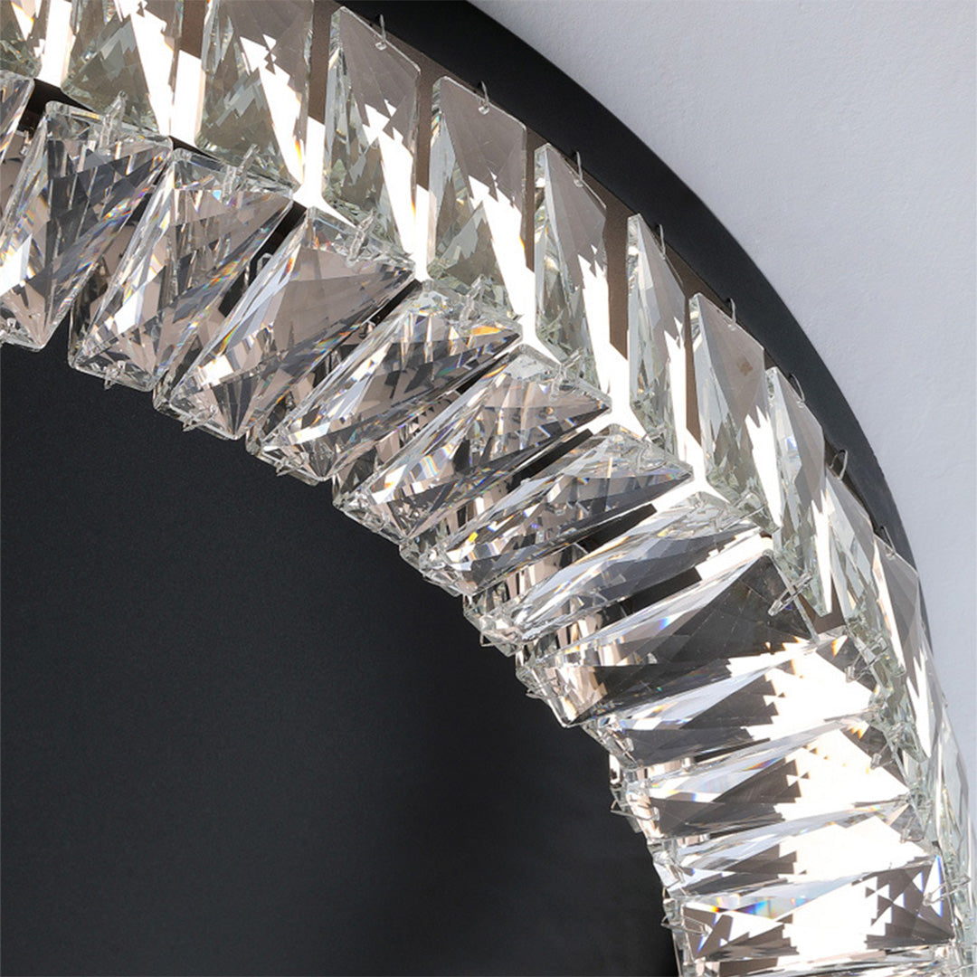 Black Ceiling Flush Mount Light - Italian LED Round Eye-Protecting Lamp