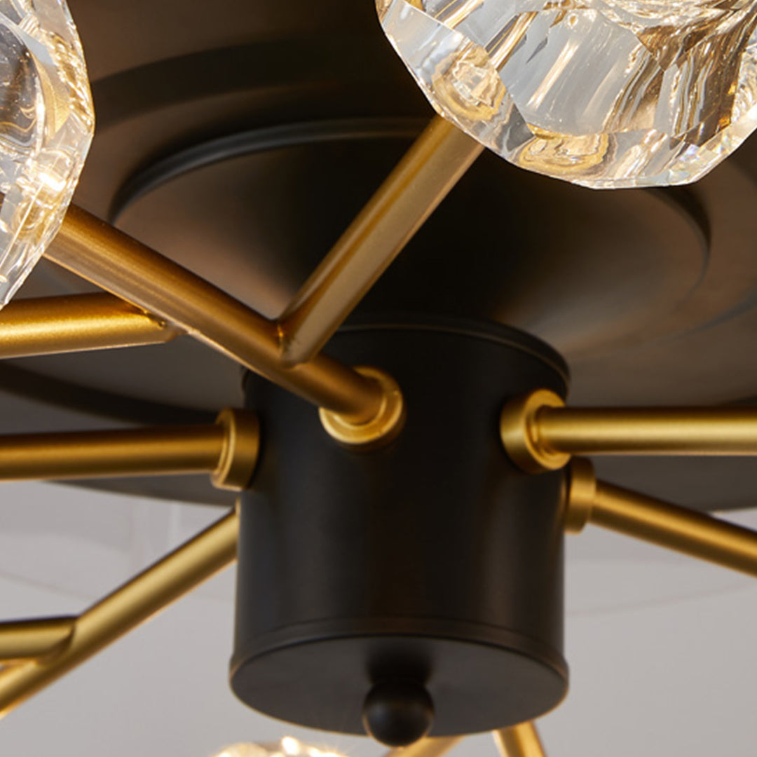 Nordic Crystal Invisible Ceiling Fan with Multiple Lights