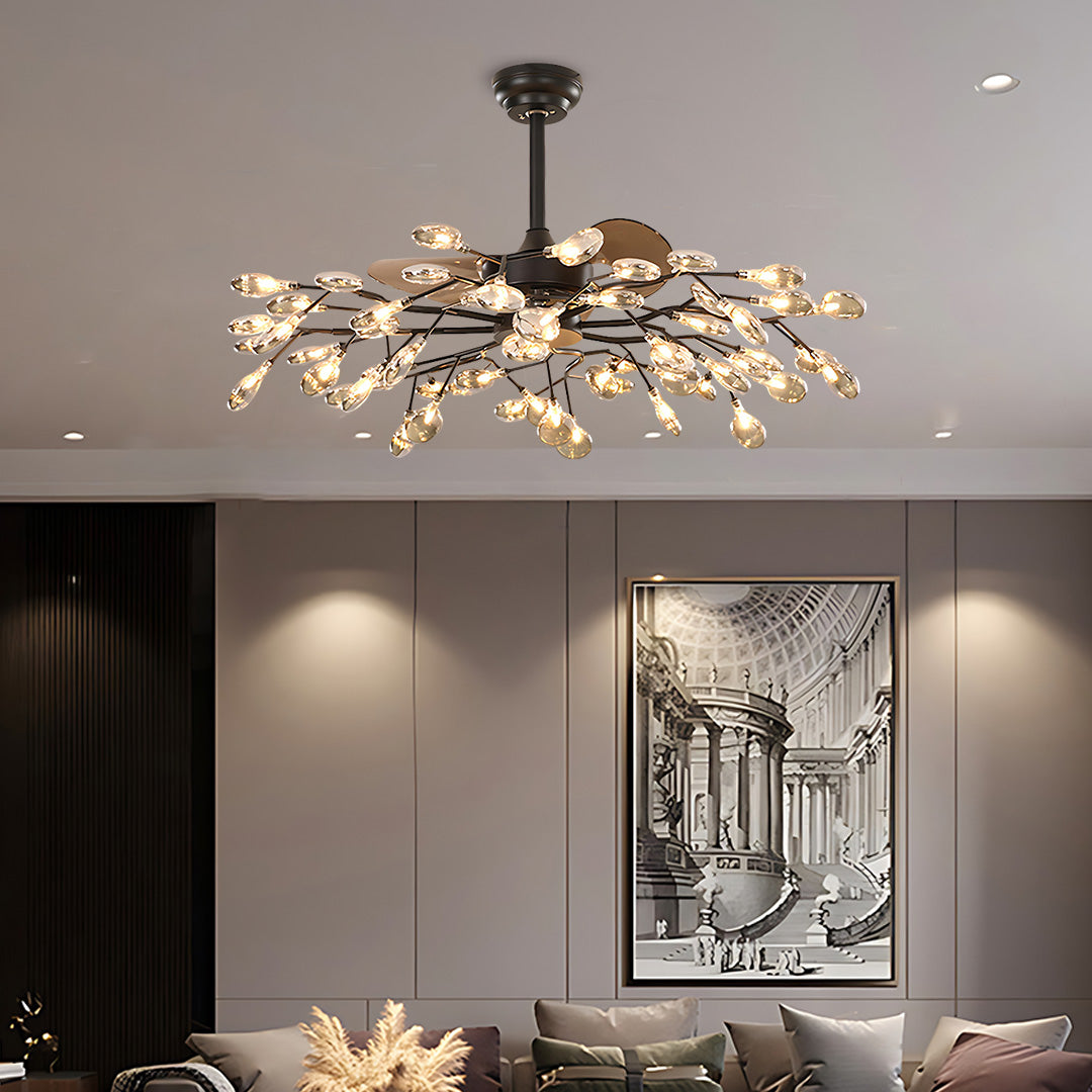 Glam Minimalist Luxury Ceiling Fan Light - Artistic Fan Lamp