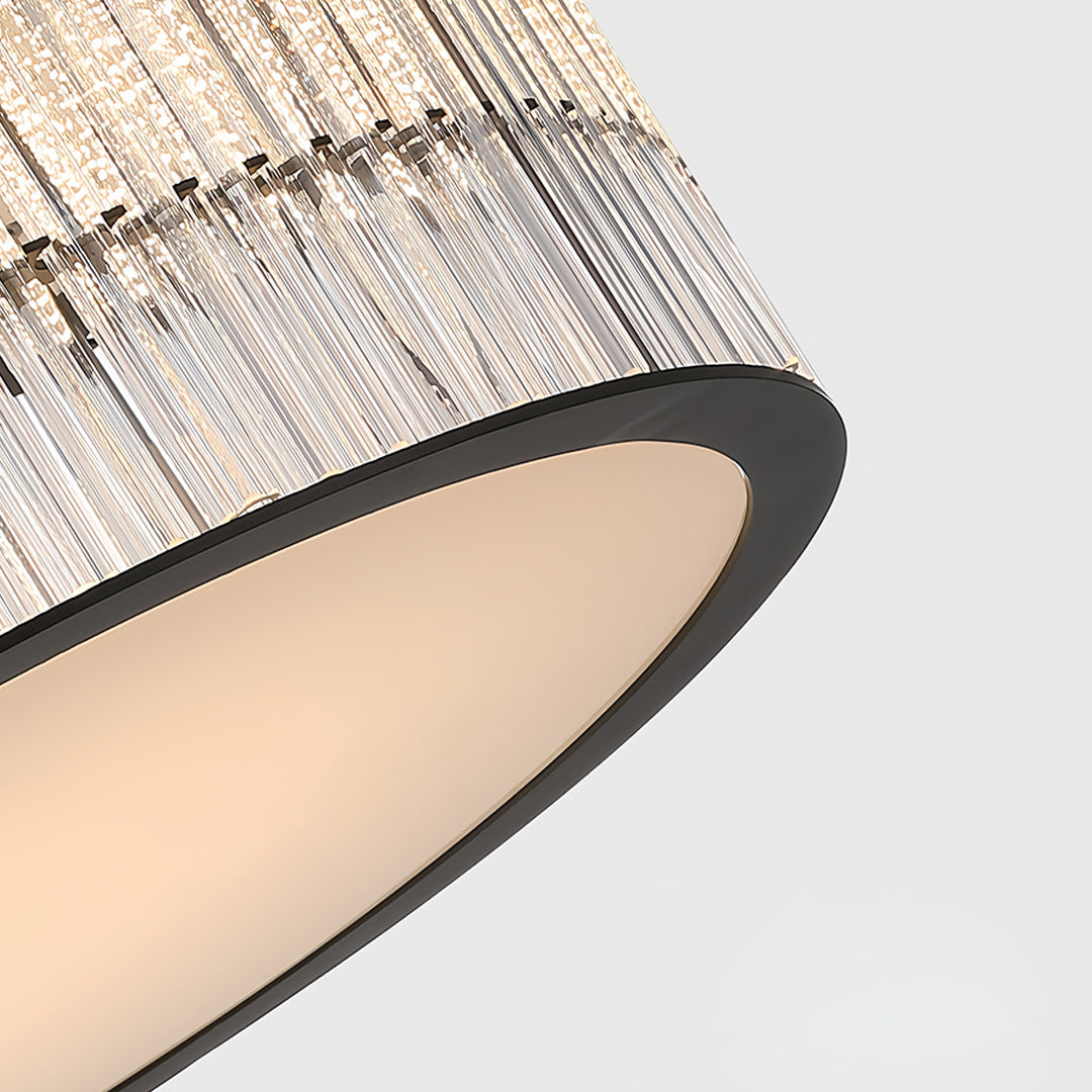 Modern Minimalist Crystal Flush Mount Light Fixture