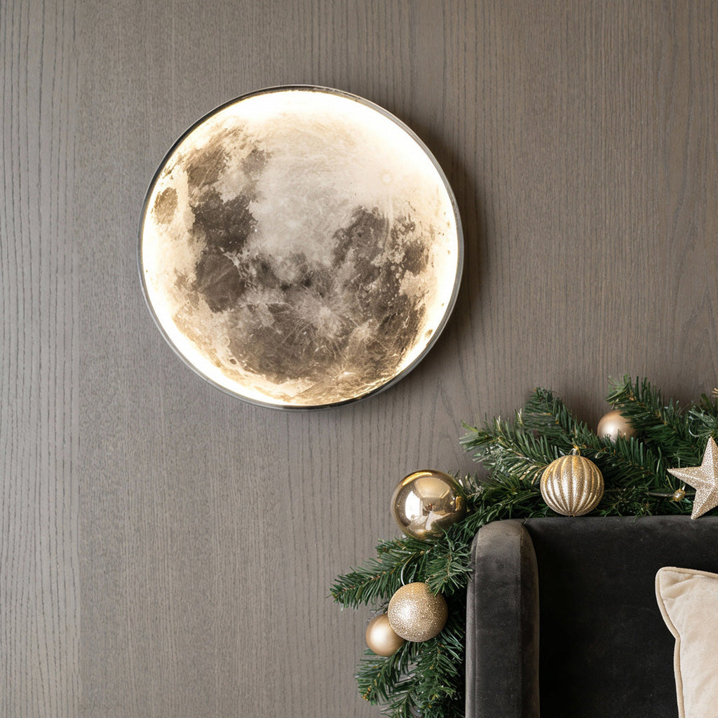 Full Moon LED Wall Lamp - Modern Round Artistic Night Light