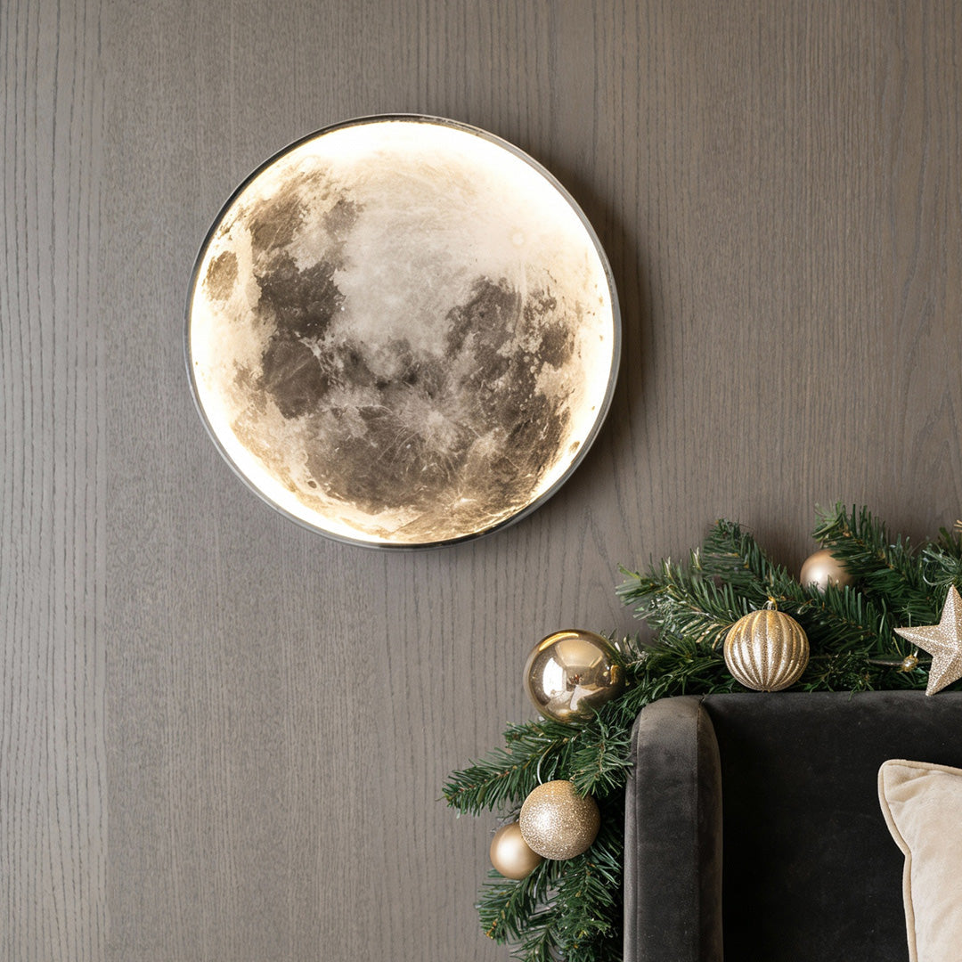 Full Moon LED Wall Lamp - Modern Round Artistic Night Light