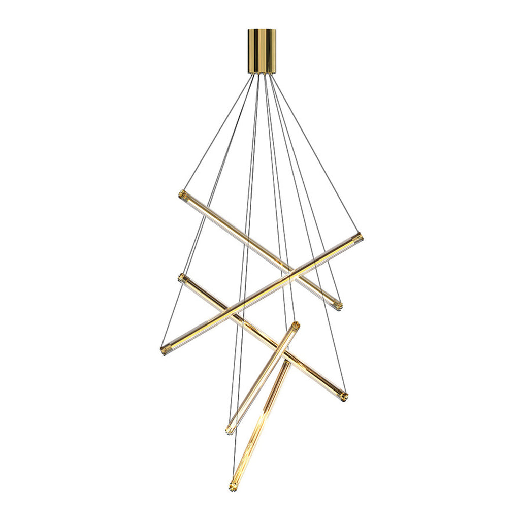 LED Linear Chandelier - Nordic Minimalist Lighting, Modern LED Pendant Light, Sleek Design, Home Decor Lighting, Energy-Efficient Chandelier, Contemporary Ceiling Fixture, Adjustable Length LED Light