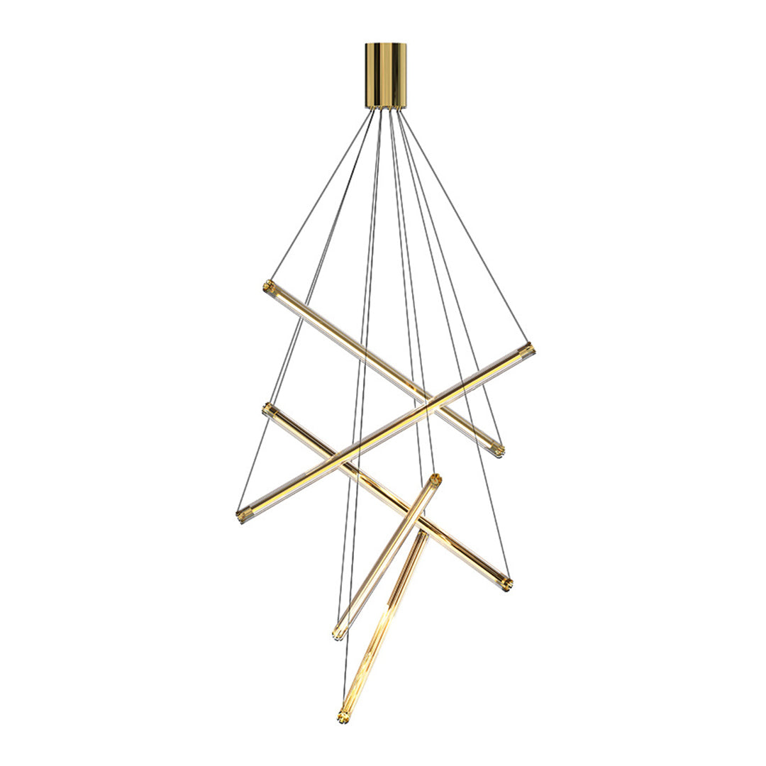 LED Linear Chandelier - Nordic Minimalist Lighting, Modern LED Pendant Light, Sleek Design, Home Decor Lighting, Energy-Efficient Chandelier, Contemporary Ceiling Fixture, Adjustable Length LED Light