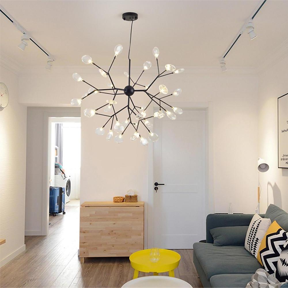 36-Light Modern Sputnik Chandelier LED Cluster Ceiling Light
