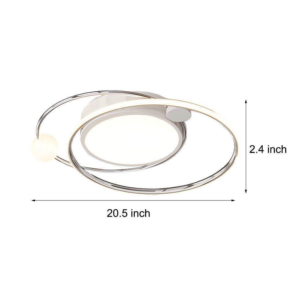 20'' 3-Step Dimming Nordic LED Ceiling Light with Remote Control